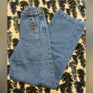 Old Navy High Rise Blue Jeans with Button Detail